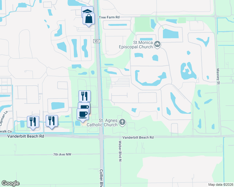 map of restaurants, bars, coffee shops, grocery stores, and more near 14352 Tuscany Pointe CV in Naples