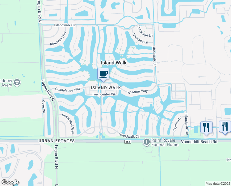map of restaurants, bars, coffee shops, grocery stores, and more near 6250 Towncenter Circle in Naples