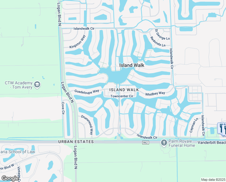 map of restaurants, bars, coffee shops, grocery stores, and more near 6069 Islandwalk Boulevard in Naples
