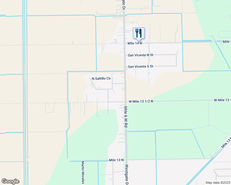 map of restaurants, bars, coffee shops, grocery stores, and more near 9804 Saltillo Circle in Weslaco