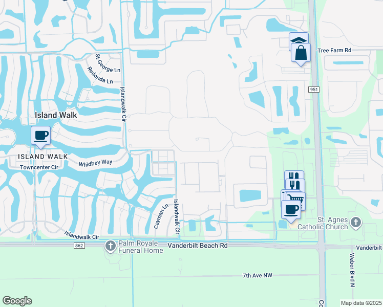 map of restaurants, bars, coffee shops, grocery stores, and more near 4272 Raffia Palm Circle in Naples