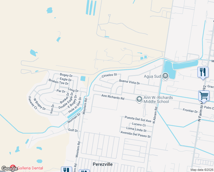 map of restaurants, bars, coffee shops, grocery stores, and more near 7310 Tamarindo Street in Palmview