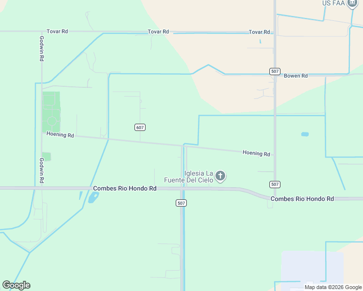 map of restaurants, bars, coffee shops, grocery stores, and more near 21998 Hoening Rd in Harlingen