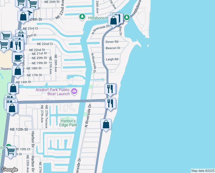 A1A amp NE 16th St Pompano Beach - Lng= 80.0864658