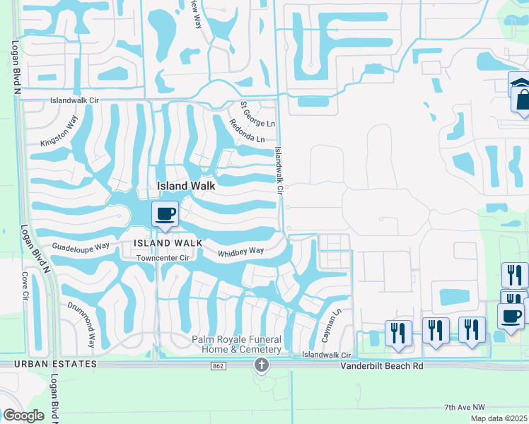 map of restaurants, bars, coffee shops, grocery stores, and more near 3819 Valentia Way in Naples