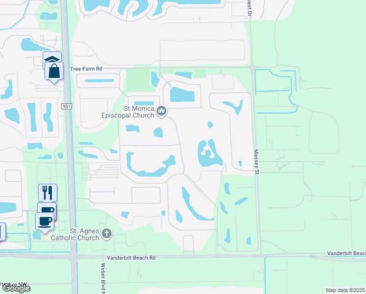 map of restaurants, bars, coffee shops, grocery stores, and more near 8560 Danbury Boulevard in Naples