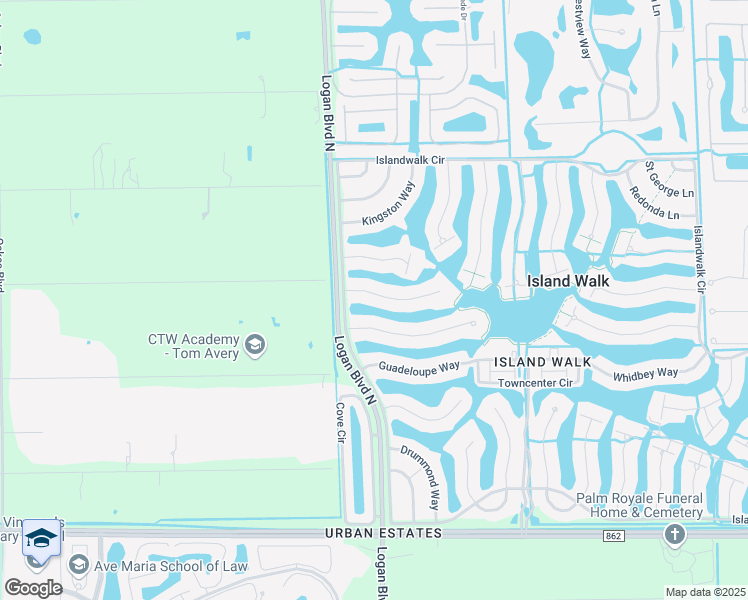 map of restaurants, bars, coffee shops, grocery stores, and more near 5124 Inagua Way in Naples