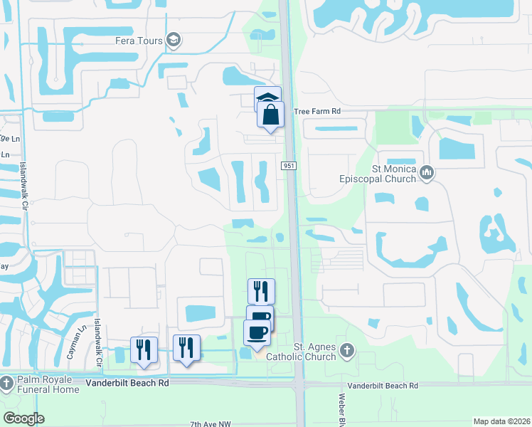 map of restaurants, bars, coffee shops, grocery stores, and more near 15056 Summit Place Circle in Naples