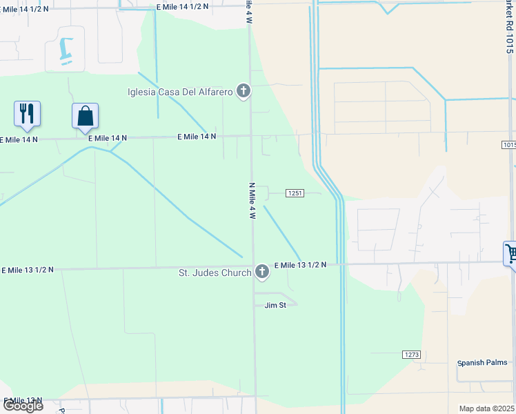 map of restaurants, bars, coffee shops, grocery stores, and more near 9968 Mile 4 West Road in Weslaco