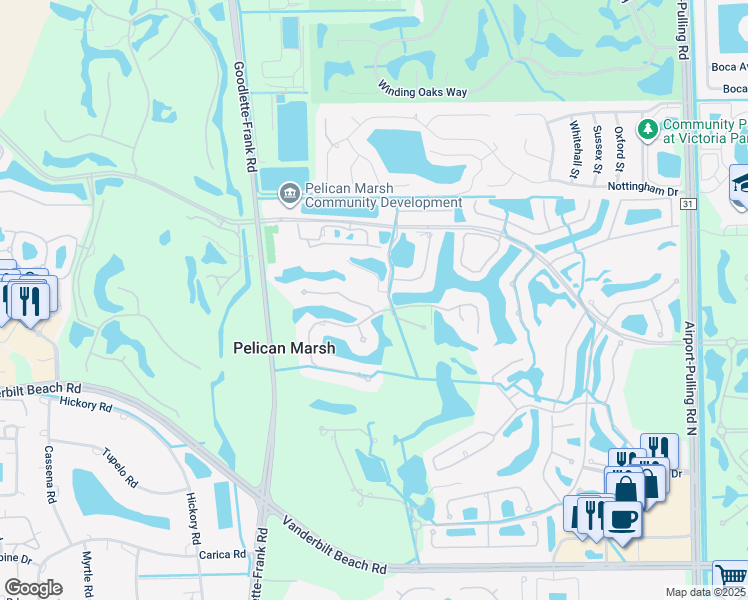 map of restaurants, bars, coffee shops, grocery stores, and more near 1769 Ivy Pointe Court in Naples