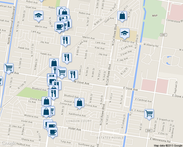 map of restaurants, bars, coffee shops, grocery stores, and more near 5609 N 4th St in McAllen