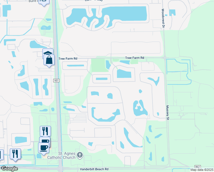 map of restaurants, bars, coffee shops, grocery stores, and more near 8460 Danbury Boulevard in Naples