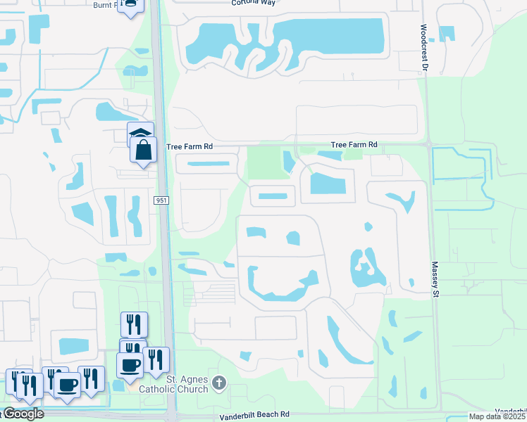 map of restaurants, bars, coffee shops, grocery stores, and more near 7757 Bristol Circle in Naples