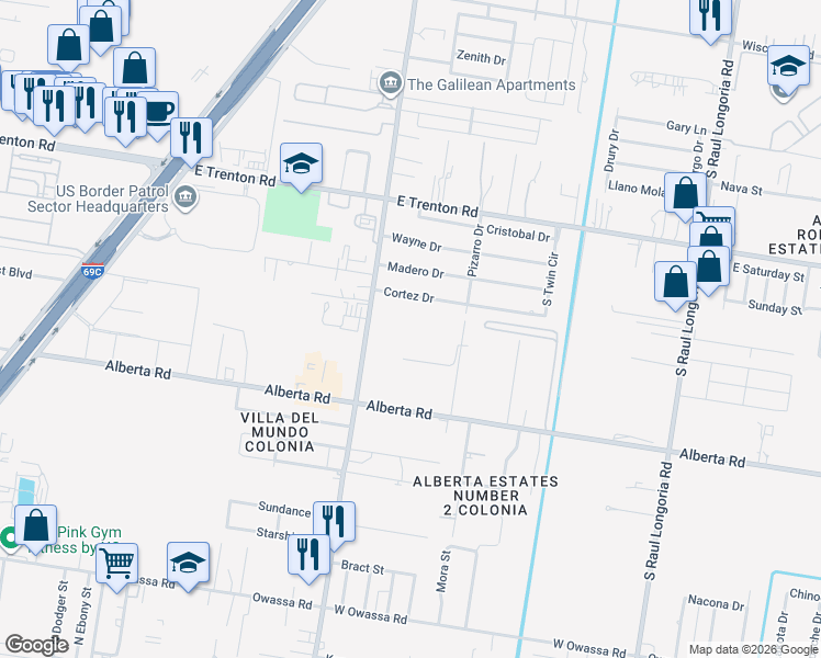 map of restaurants, bars, coffee shops, grocery stores, and more near in Lopezville