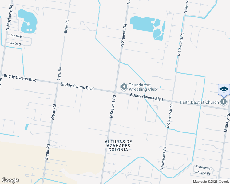 map of restaurants, bars, coffee shops, grocery stores, and more near North Stewart Road in Alton