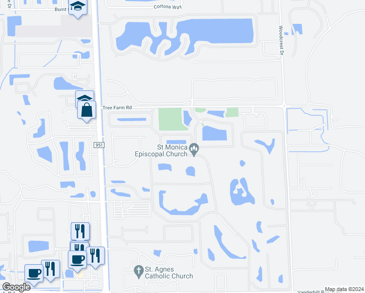 map of restaurants, bars, coffee shops, grocery stores, and more near 7810 Bristol Circle in Naples