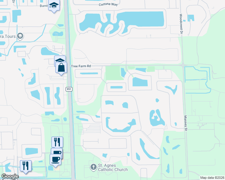 map of restaurants, bars, coffee shops, grocery stores, and more near 7758 Bristol Circle in Naples
