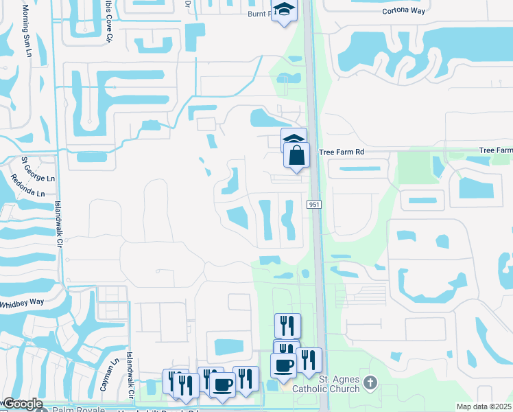 map of restaurants, bars, coffee shops, grocery stores, and more near 15586 Summit Place Circle in Naples