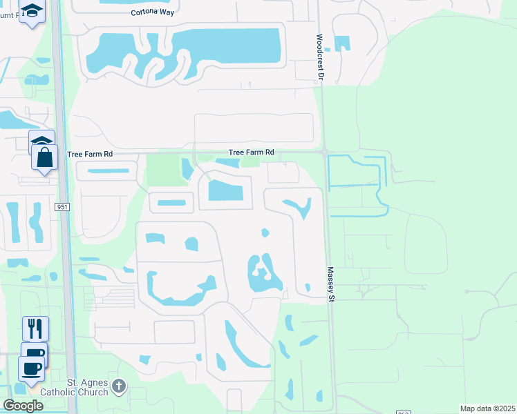 map of restaurants, bars, coffee shops, grocery stores, and more near 3639 Canopy Circle in Naples