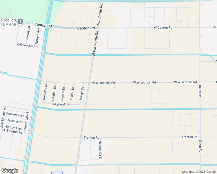 map of restaurants, bars, coffee shops, grocery stores, and more near 417 West Wisconsin Road in Donna