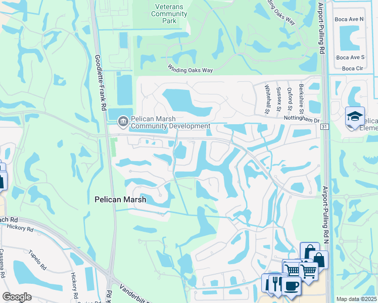 map of restaurants, bars, coffee shops, grocery stores, and more near 1815 Seville Boulevard in Naples