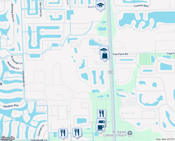 map of restaurants, bars, coffee shops, grocery stores, and more near 14746 Sutherland Avenue in Naples