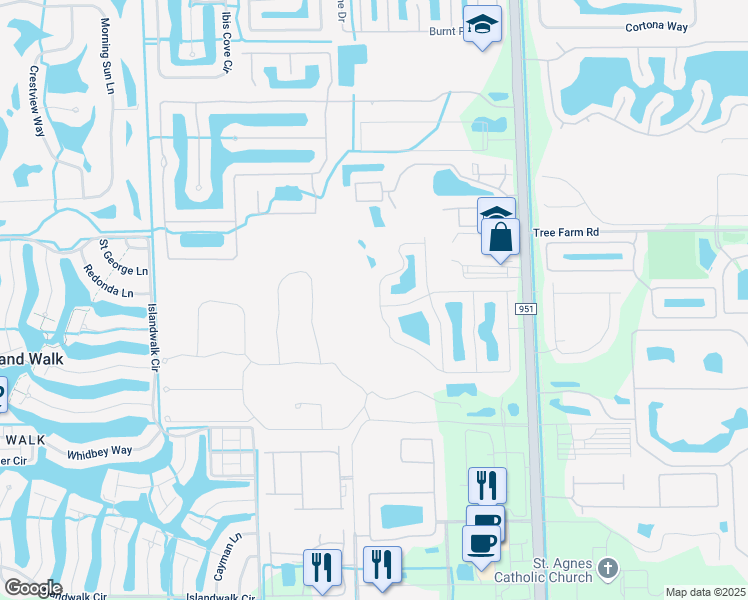 map of restaurants, bars, coffee shops, grocery stores, and more near 14813 Sutherland Avenue in Naples