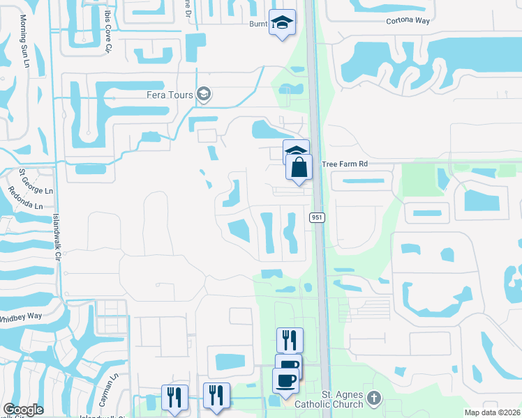 map of restaurants, bars, coffee shops, grocery stores, and more near 14704 Sutherland Avenue in Naples