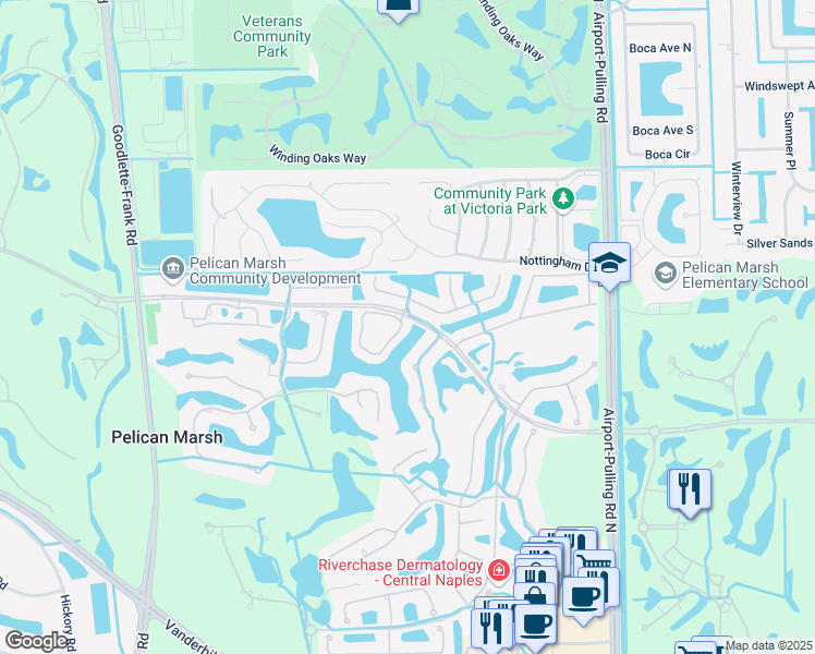 map of restaurants, bars, coffee shops, grocery stores, and more near 2336 Island Cove Circle in Naples