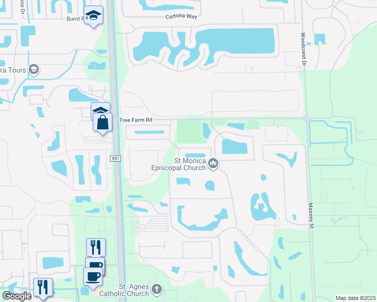 map of restaurants, bars, coffee shops, grocery stores, and more near 7968 Bristol Circle in Naples