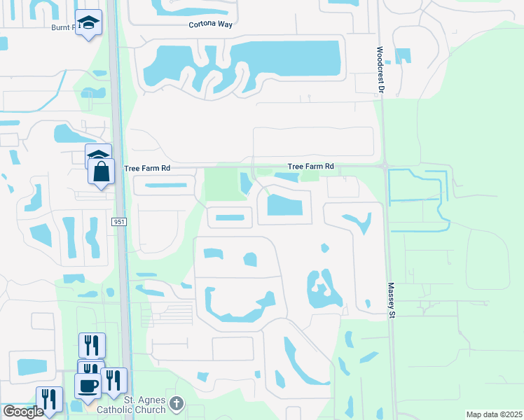 map of restaurants, bars, coffee shops, grocery stores, and more near 3754 Canopy Circle in Naples