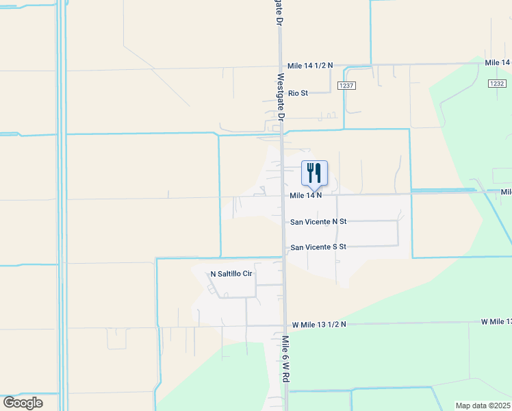 map of restaurants, bars, coffee shops, grocery stores, and more near 1811 West Mile 14 North in Weslaco