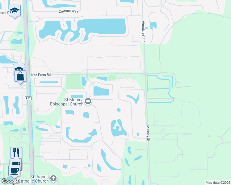 map of restaurants, bars, coffee shops, grocery stores, and more near 3631 Canopy Circle in Naples