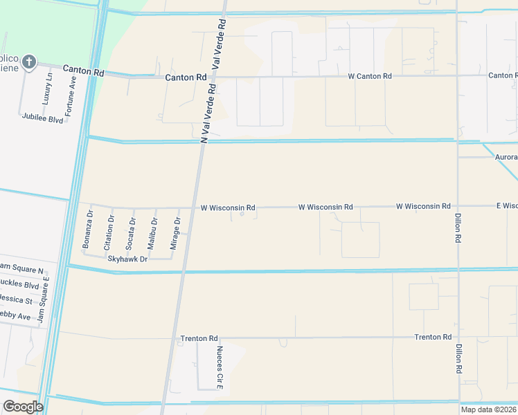 map of restaurants, bars, coffee shops, grocery stores, and more near 417 Wisconsin Road in Donna