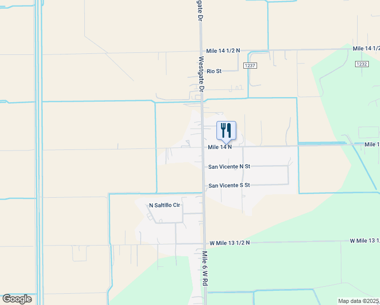 map of restaurants, bars, coffee shops, grocery stores, and more near 1811 West Mile 14 North in Weslaco