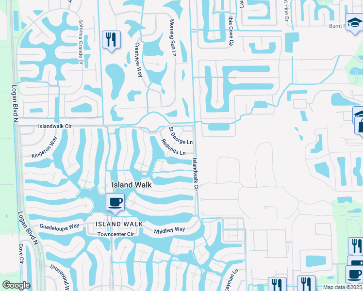 map of restaurants, bars, coffee shops, grocery stores, and more near 4176 Saint George Lane in Naples