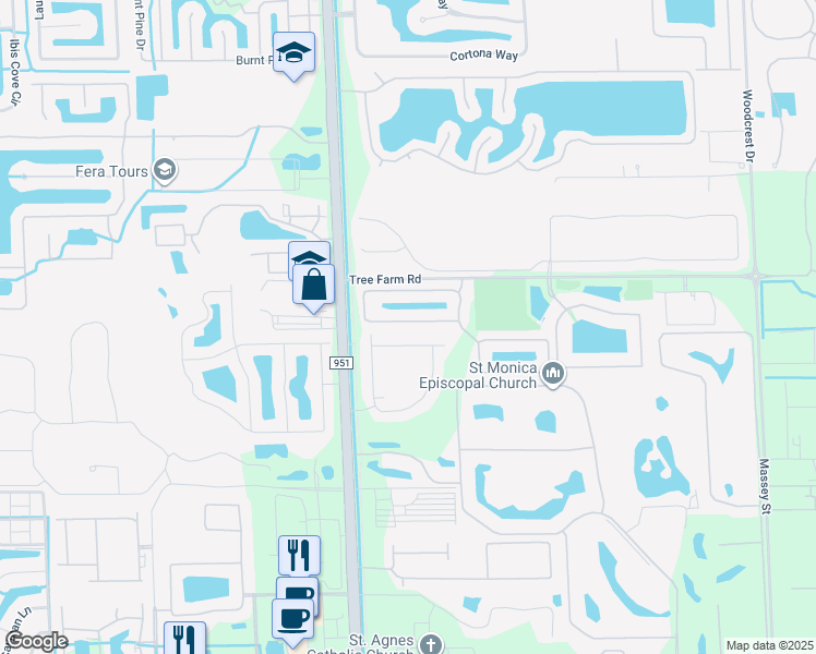 map of restaurants, bars, coffee shops, grocery stores, and more near 7353 Bristol Circle in Naples