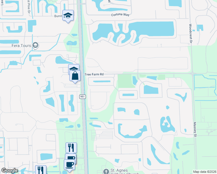 map of restaurants, bars, coffee shops, grocery stores, and more near 7353 Bristol Circle in Naples