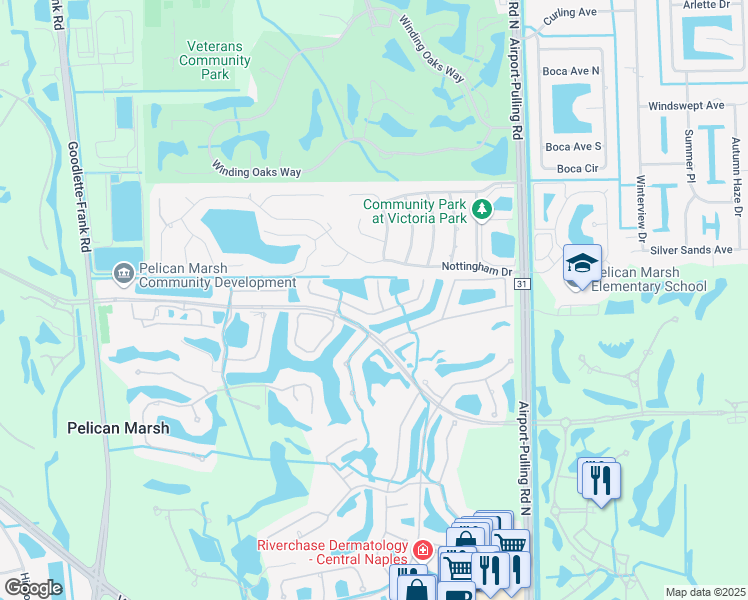 map of restaurants, bars, coffee shops, grocery stores, and more near 1959 Dory Court in Naples
