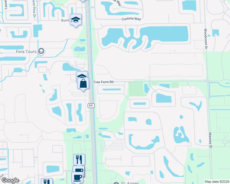 map of restaurants, bars, coffee shops, grocery stores, and more near 7345 Bristol Circle in Naples
