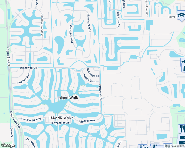 map of restaurants, bars, coffee shops, grocery stores, and more near 4194 Saint George Lane in Naples