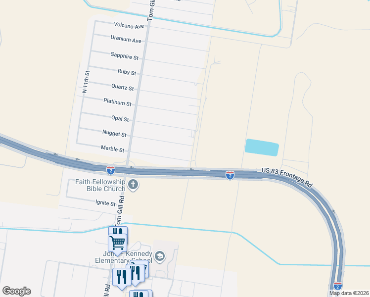 map of restaurants, bars, coffee shops, grocery stores, and more near 1804 Nugget Street in Penitas