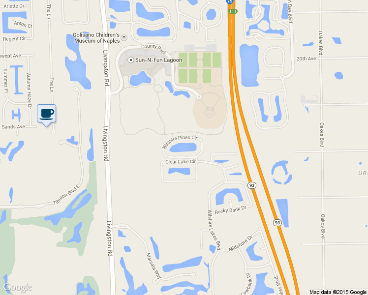 map of restaurants, bars, coffee shops, grocery stores, and more near 6325 Wilshire Pines Circle in Naples