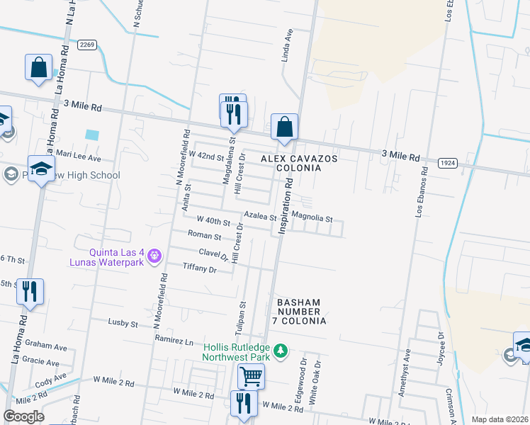 map of restaurants, bars, coffee shops, grocery stores, and more near 1906 Azalea Street in Mission