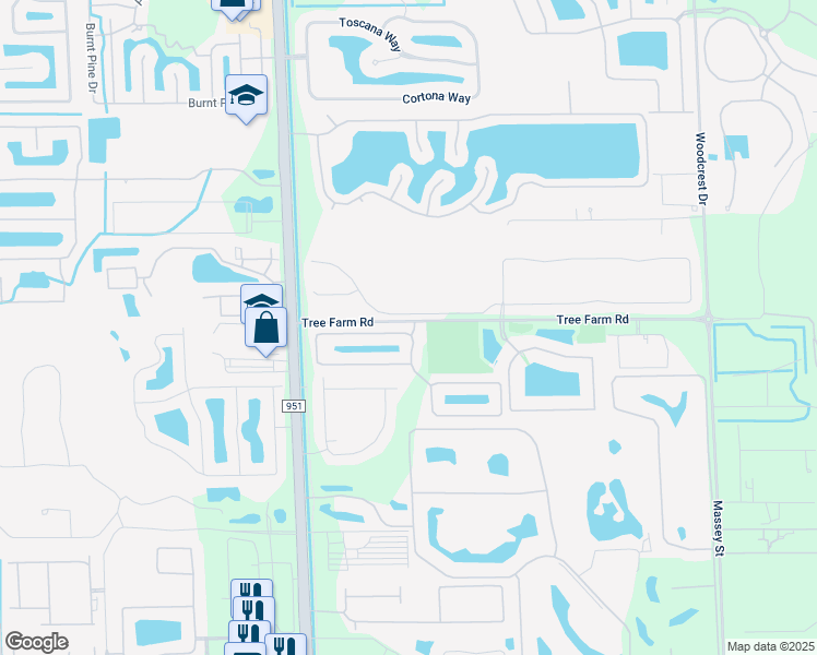 map of restaurants, bars, coffee shops, grocery stores, and more near 7622 Bristol Circle in Naples