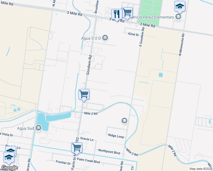 map of restaurants, bars, coffee shops, grocery stores, and more near 5805 Avenue B in Mission