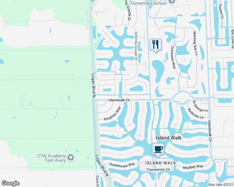 map of restaurants, bars, coffee shops, grocery stores, and more near 1687 Triangle Palm Terrace in Naples