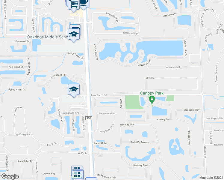 map of restaurants, bars, coffee shops, grocery stores, and more near 3809 Helmsman Drive in Naples