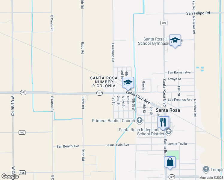map of restaurants, bars, coffee shops, grocery stores, and more near 11869-11899 Santa Cruz Ave in Santa Rosa