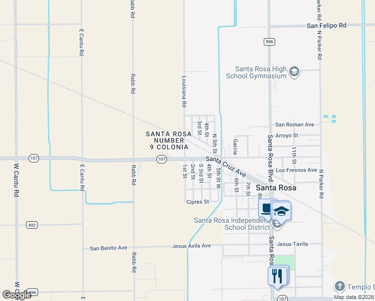map of restaurants, bars, coffee shops, grocery stores, and more near 616 Louisiana Rd in Santa Rosa